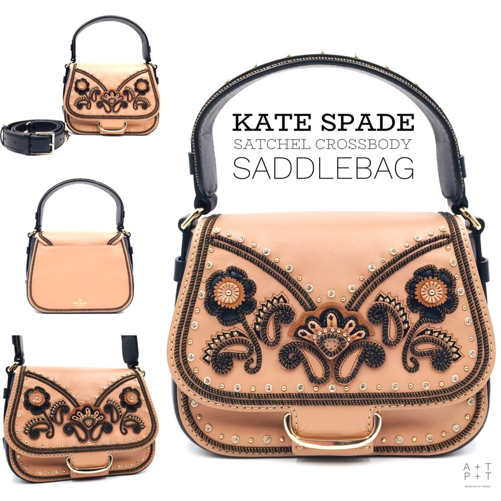 ‼️SOLD‼️ Kate Spade Embellished Crossbody Satchel Saddlebag